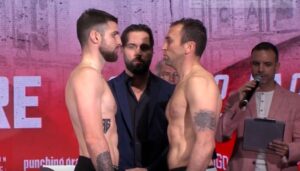 Alexandre Gaumont vs. Andres Viera weigh in photo October 17 2024