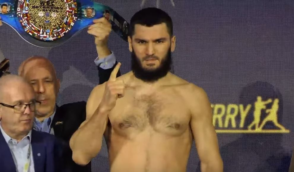 Champion Artur Beterbiev at Bivol rematch weigh in