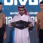 Weigh in photo for Artur Beterbiev vs Dmitry Bivol