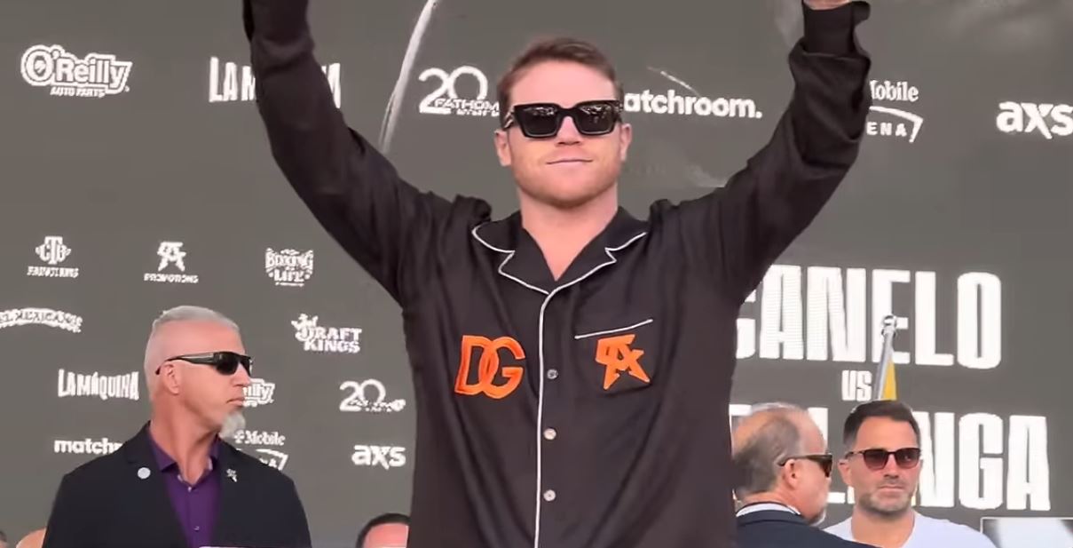 Mexican Boxing star Canelo Alvarez with shades and Pajamas 2024