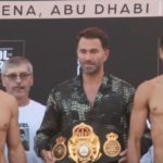 Dmitry Bivol vs Zurdo Ramirez weigh in photo