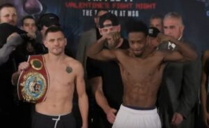 Denys Berinchyk and Keyshawn Davis fight weigh in