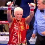 world champion Dina Thorslund celebrates victory in boxing ring