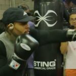 Boxing champ Gervonta Davis hitting heavybag