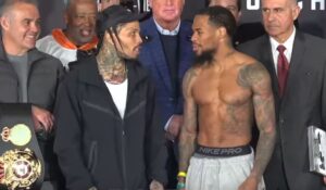 Gervonta Tank Davis and Lamont Roach weigh in