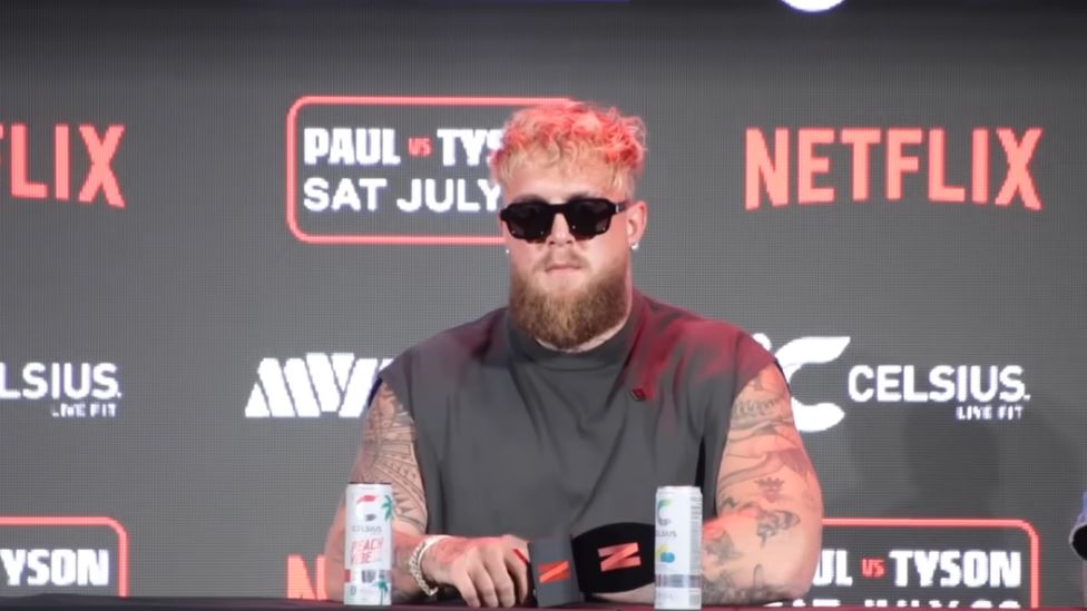 YouTube star Jake Paul at Mike Tyson fight press in July 2024