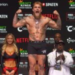 Jake Paul weigh in for Mike Tyson fight