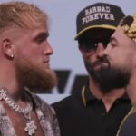 Jake Paul and Mike Perry staredown