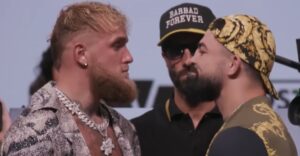 Jake Paul and Mike Perry staredown