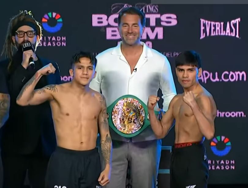 Jesse “Bam” Rodriguez vs Pedro Guevara fight weigh in photo 2024