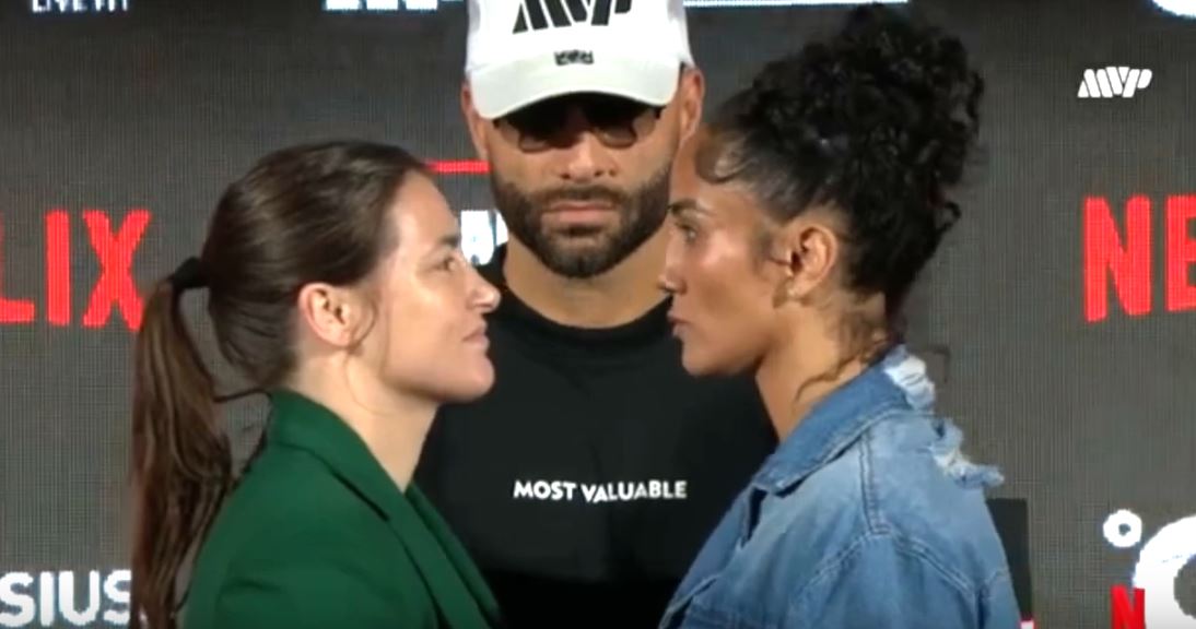 Katie Taylor and Amanda Serrano Face Off at New York Press Conference