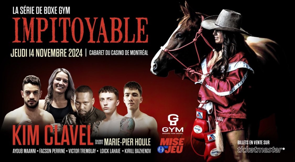 Kim Clavel vs Mayela Perez Impitoyable Fight Poster