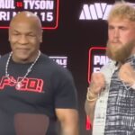 Mike Tyson and Jake Paul at New York press conference