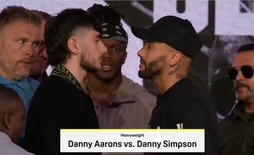 MF and DAZN 017 Simpson vs Aarons face off