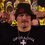 Heavyweight champion Oleksandr Usyk weigh in pic