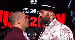 Oleksandr Usyk and Tyson Fury face to face at final persser