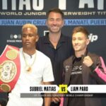 Subriel Matias and Liam Paro at fight press conference