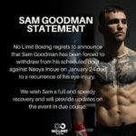 Sam Goodman Instagram post No Limit Boxing