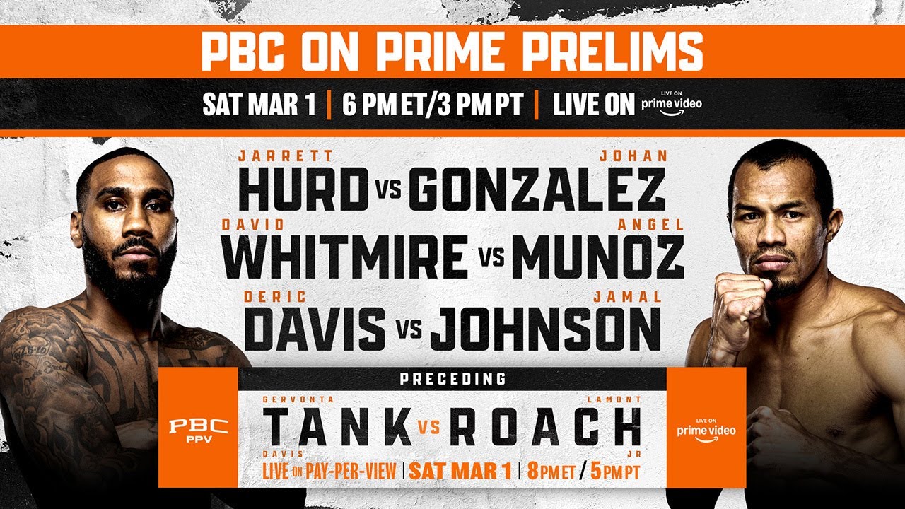 PBC on Prime Video Prelims Tank Davis vs Roach