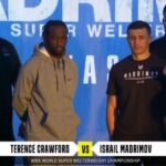 Terence Crawford and Israil Madrimov arrive at Los Angeles Grand Arrivals