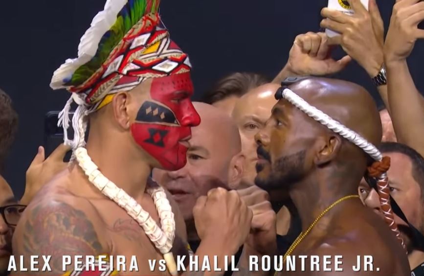 UFC 307 Alex Pereira vs Khalil Rountree staredown October 2024