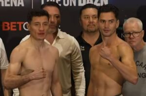 William Zepeda and Giovanni Cabrera fight weigh in July 5 2024