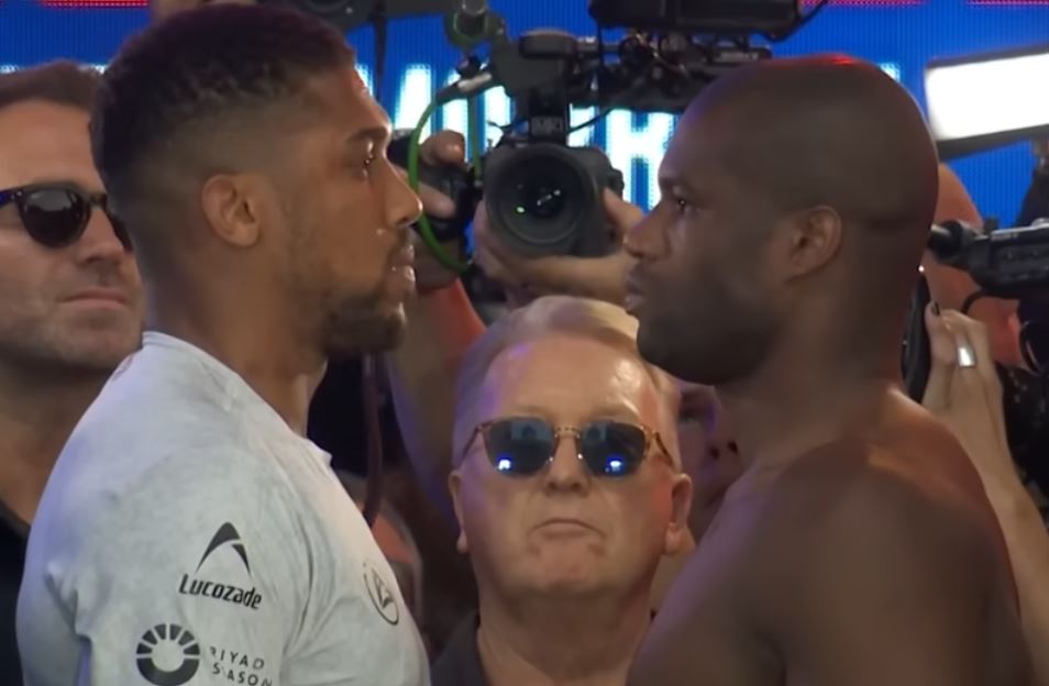 Anthony Joshua versus Daniel Dubois weigh in face off